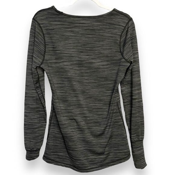 Wander By Hottotties Thumb Hole Athletic Top Women's Medium Gray Space Dye Shirt - Picture 4 of 6